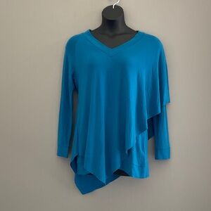 Soft Surroundings Blue Long Sleeved Shirt